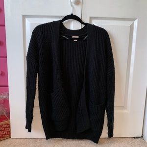 Black knit cardigan